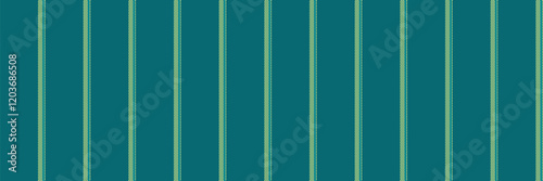 Blatform seamless pattern background, dividing vertical vector lines. Mintage textile stripe texture fabric in cyan and lime colors.