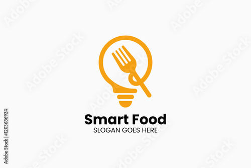 Smart Food Logo. Vector Illustration