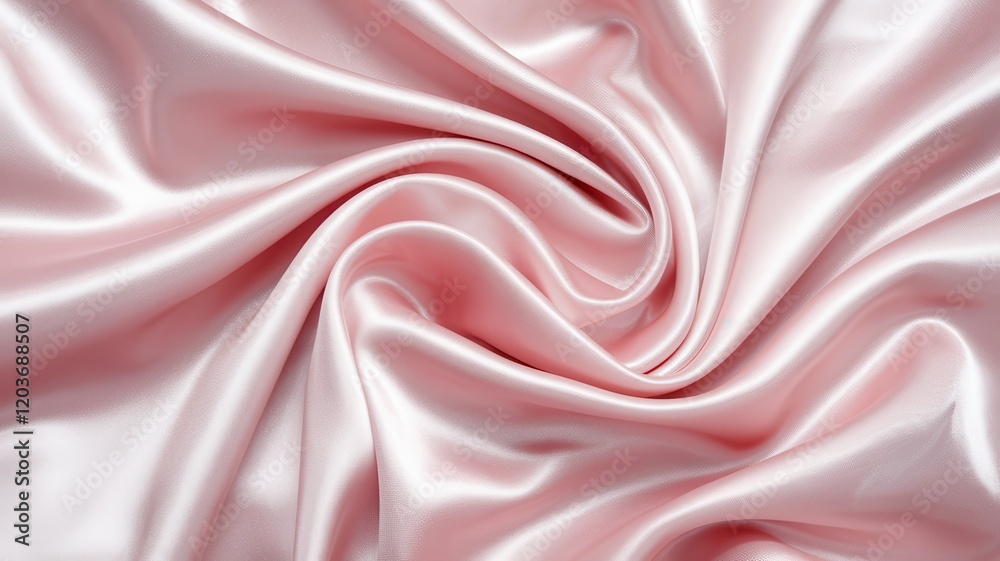 Obraz premium Pink fabric with a wave pattern