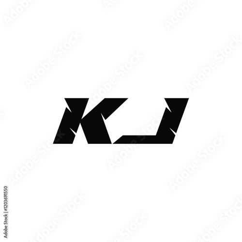 Free Download KJ monogram logo design letter text name symbol monochrome logotype alphabet character simple logo - GFXLoad