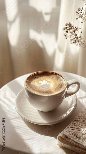 cup of coffee on table