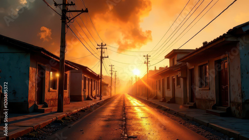 Houses on Fire: Catastrophic Disaster Unfolding