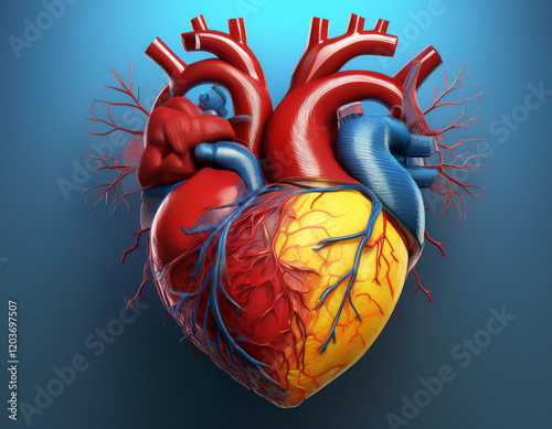 human heart anatomy model