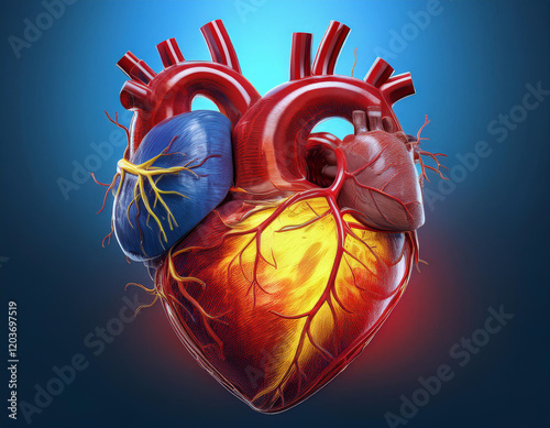 human heart anatomy model