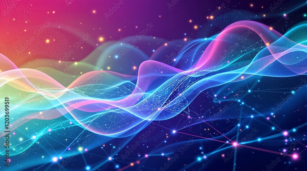 Fototapeta premium A Gradient Abstract Background, Colorful Fluid Shapes illustration Design, Modern Abstract Art with Rainbow Colors and Smooth Flowing Lines, High-Resolution Gradient Texture Isolated Background.