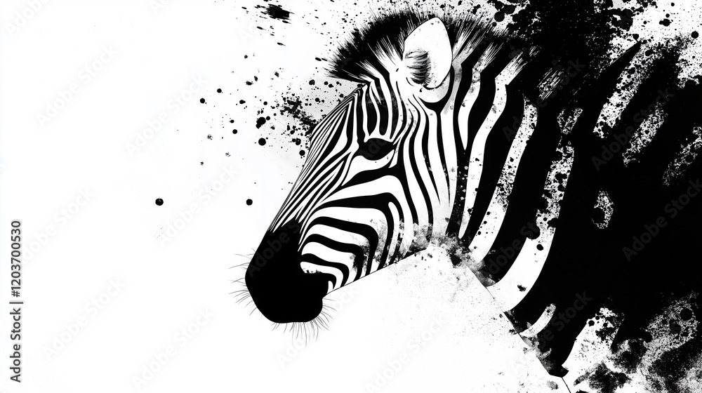 Beautiful zebra clipart isolated on a white background Beautiful zebra clipart isolated on a white background