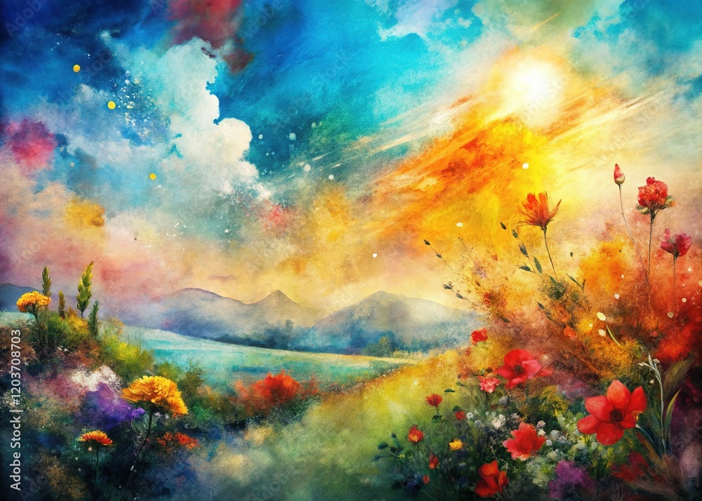 Fototapeta premium Delicate Watercolor Textures: Abstract Canvas Background with Soft Brushstrokes and Stains