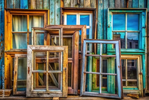 Double Exposure: Rustic Wooden & Modern Plastic Window Frames