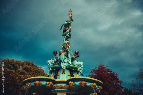 The beautiful details of Ross Fountain in Edinburgh photo