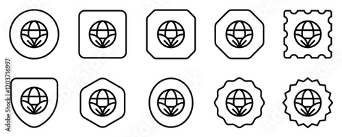Editable eco-friendly, environmentally friendly, ecology, leaves, earth, planet vector icon. Part of a big icon set family. Perfect for web and app interfaces, presentations, infographics, etc