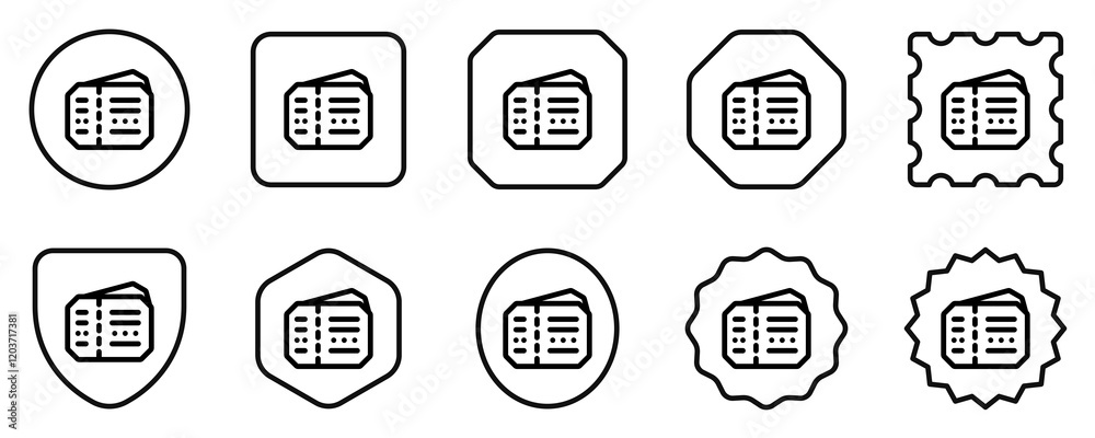 Editable ticket, film, show, event vector icon. Movie, cinema, entertainment. Part of a big icon set family. Perfect for web and app interfaces, presentations, infographics, etc Editable ticket, film, show, event vector icon. Movie, cinema, entertainment. Part of a big icon set family. Perfect for web and app interfaces, presentations, infographics, etc
