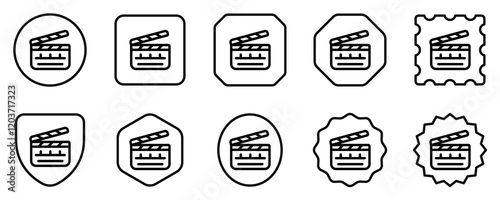 Editable clapperboard, film production, action, scene vector icon. Movie, cinema, entertainment. Part of a big icon set family. Perfect for web and app interfaces, presentations, infographics, etc