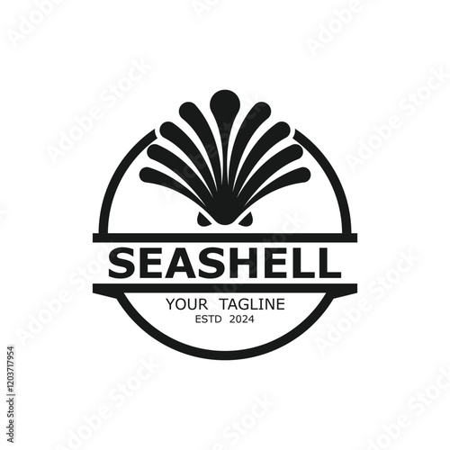 seashell Elegant logo design. logo suitablel for observation labs, food, Beauty And Cosmetic and many business fields.