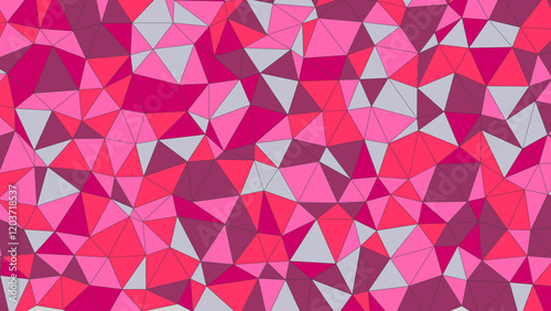 Pink - Geometric Triangular Background Pattern