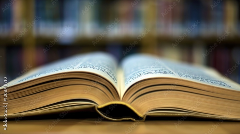 The Allure of Library: Open Textbook on Reading Desk Igniting Knowledge Quest The Allure of Library: Open Textbook on Reading Desk Igniting Knowledge Quest