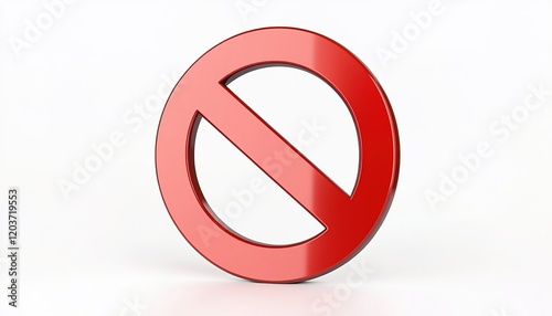 3D vector icon of a no sign, a red circle with a white background Free Download 3D vector icon of a no sign, a red circle with a white background - GFXLoad