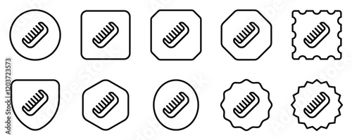 Editable hair comb vector icon. Barbershop, lifestyle, grooming. Part of a big icon set family. Perfect for web and app interfaces, presentations, infographics, etc