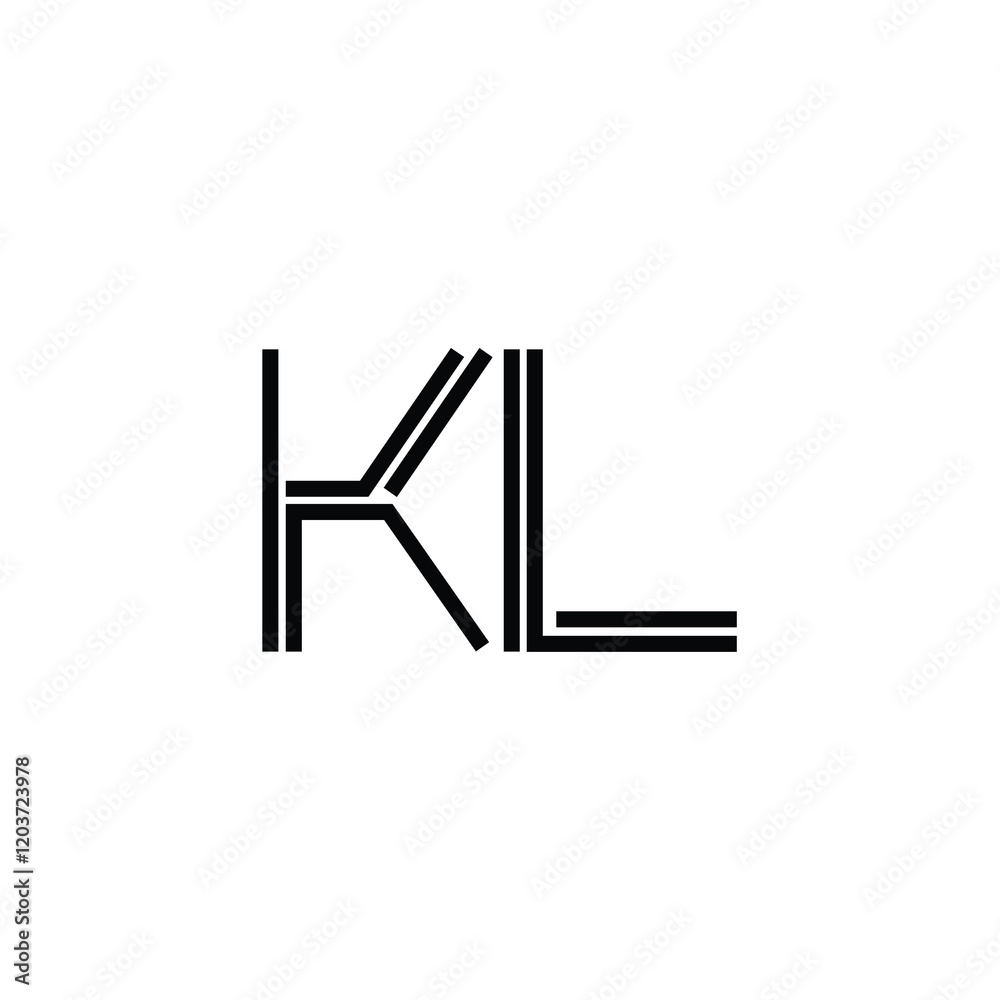 KL monogram logo design letter text name symbol monochrome logotype alphabet character simple logo KL monogram logo design letter text name symbol monochrome logotype alphabet character simple logo