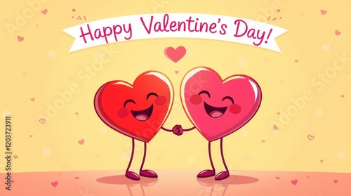 A pink Valentine's Day card with a heart design is a romantic symbol of love and happy holiday celebration