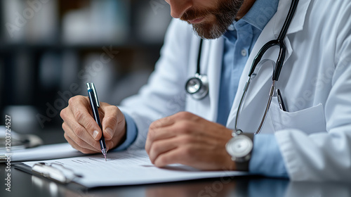 doctor writing prescription