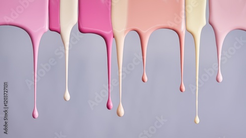 Row of nail polish bottles with different colors