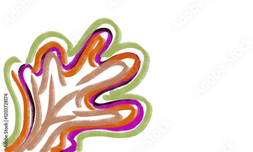 abstract floral background same hand and copy space 