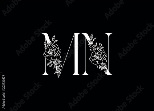 MN logo desing and monogram logo
