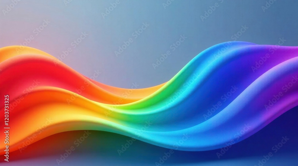 Fototapeta premium Abstract Rainbow Wave Background Fluid Colorful Swirls and Curves for Design Projects