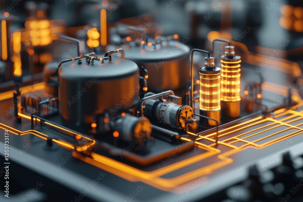 Fototapeta premium Sustainable development through digital twins and energy innovation