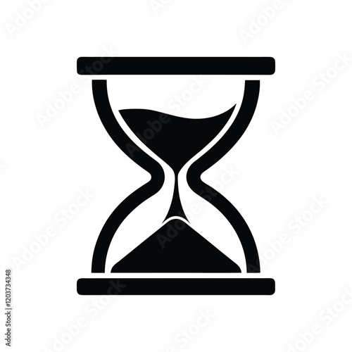 Hourglass icon. Sandglass symbol, logo. Reload hourglass timer icon vector. Vector illustration