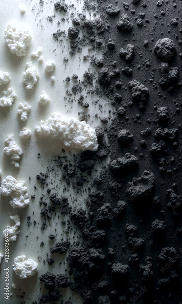 Obraz premium Abstract White Crystallized Texture with Organic Patterns