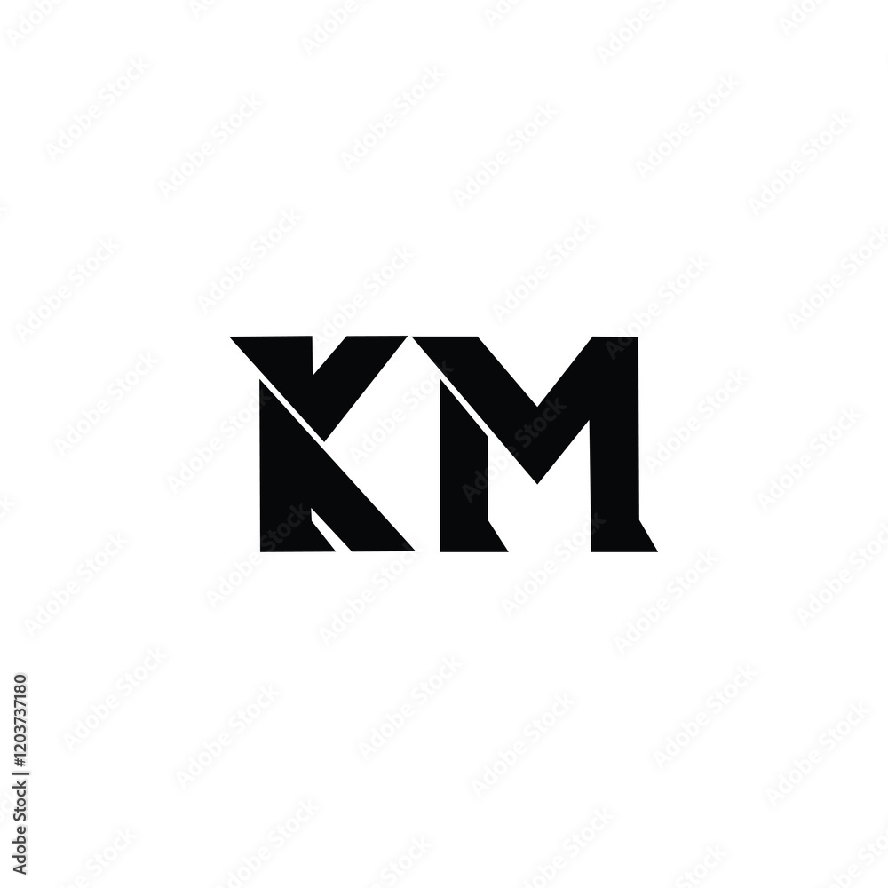 KM monogram logo design letter text name symbol monochrome logotype alphabet character simple logo KM monogram logo design letter text name symbol monochrome logotype alphabet character simple logo
