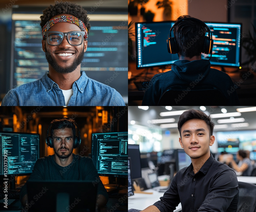 business team working in office