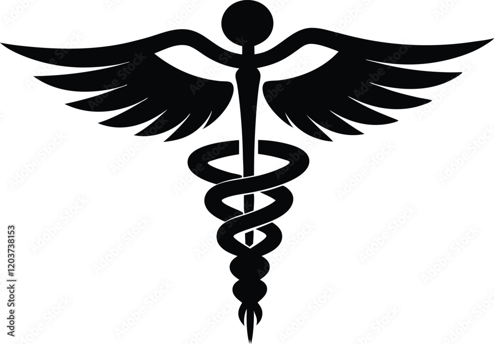 caduceus medicine science disease icon silhouette,madical logo caduceus medicine science disease icon silhouette,madical logo