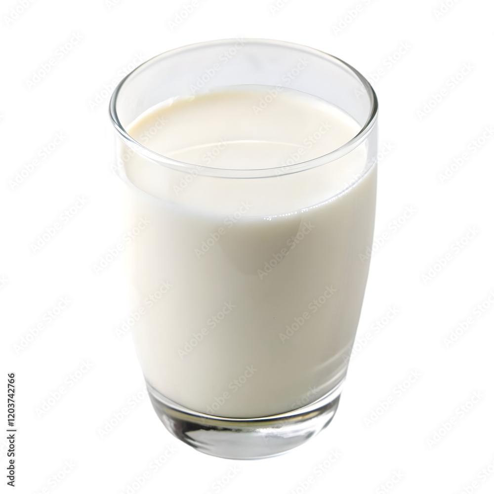 milk in glass cup on transparent background milk in glass cup on transparent background