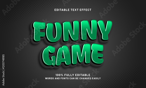 funny game editable text effect with a funny happy game and kids
