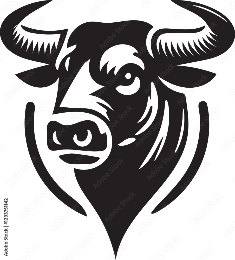 Obraz premium bull head vector