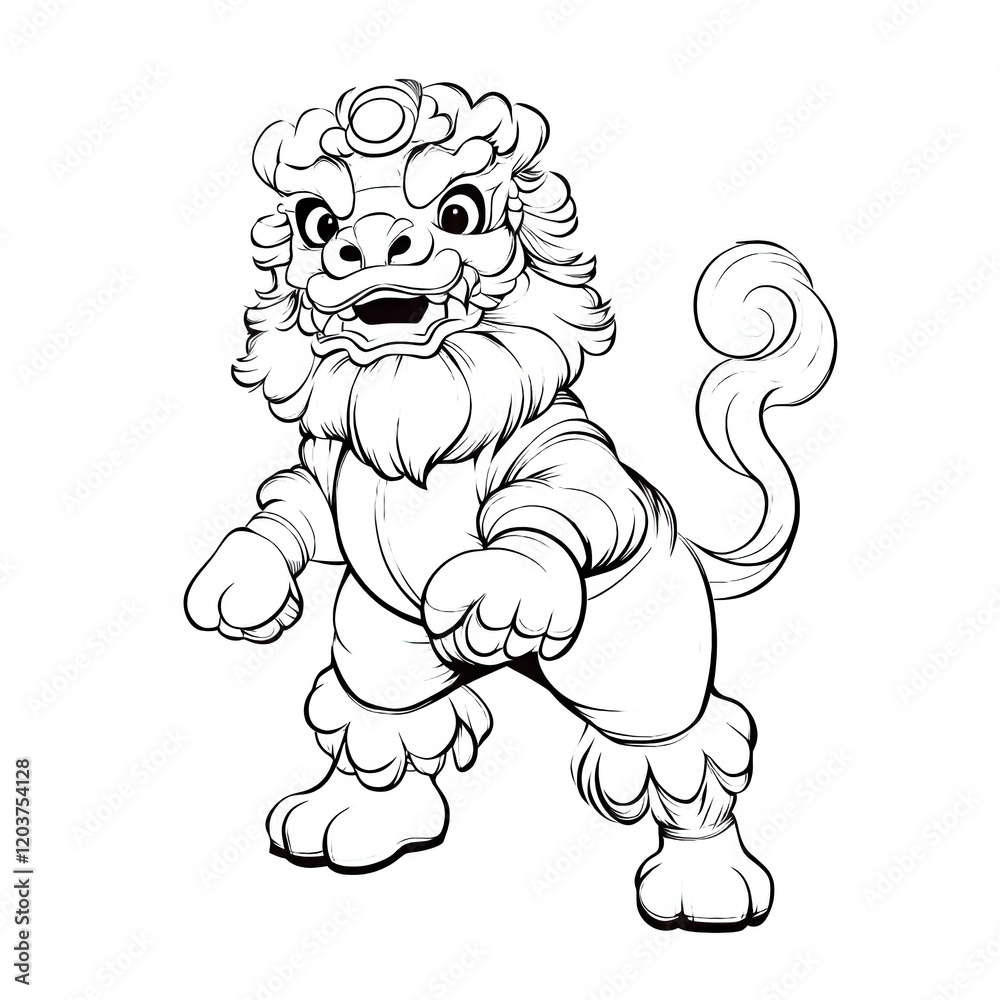 An artistic depiction of a lion figure representing strength and protection., isolated on a transparent background. An artistic depiction of a lion figure representing strength and protection., isolated on a transparent background.