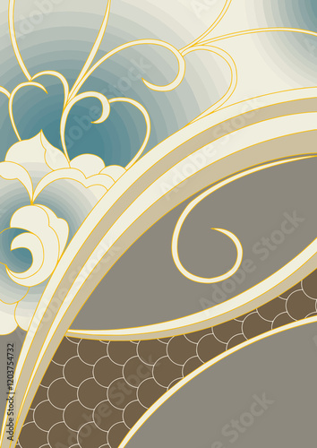 gold floral background
