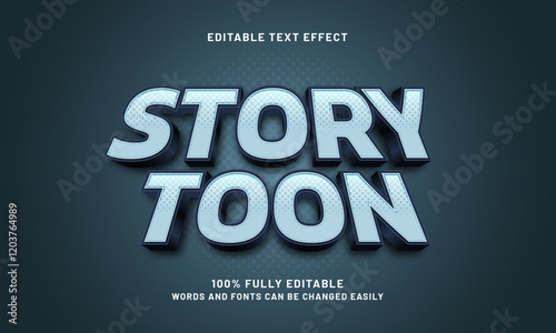 story toon editable text effect with a kids joyful and comic theme