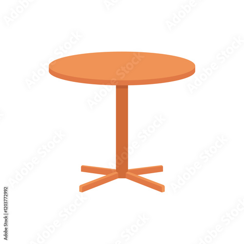 Circle table icon. Simple flat style. Round, pictogram, furniture, office, sign, conference, meeting, web, symbol, interior concept. Vector design illustration isolated. SVG