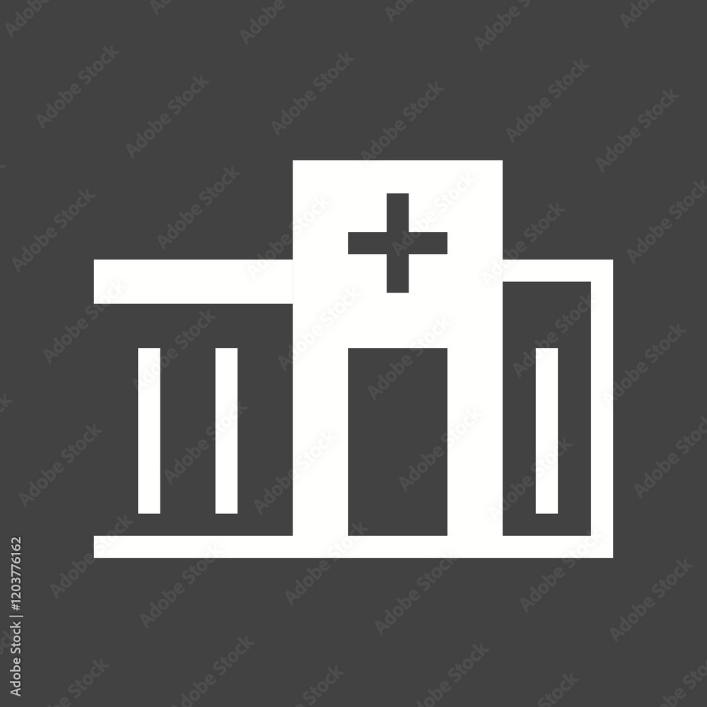 Fototapeta premium Buildings & Landmarks Glyph Inverted illustration.
