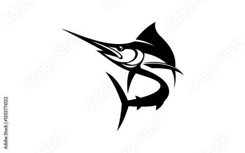 marlin fish logo vector illustration