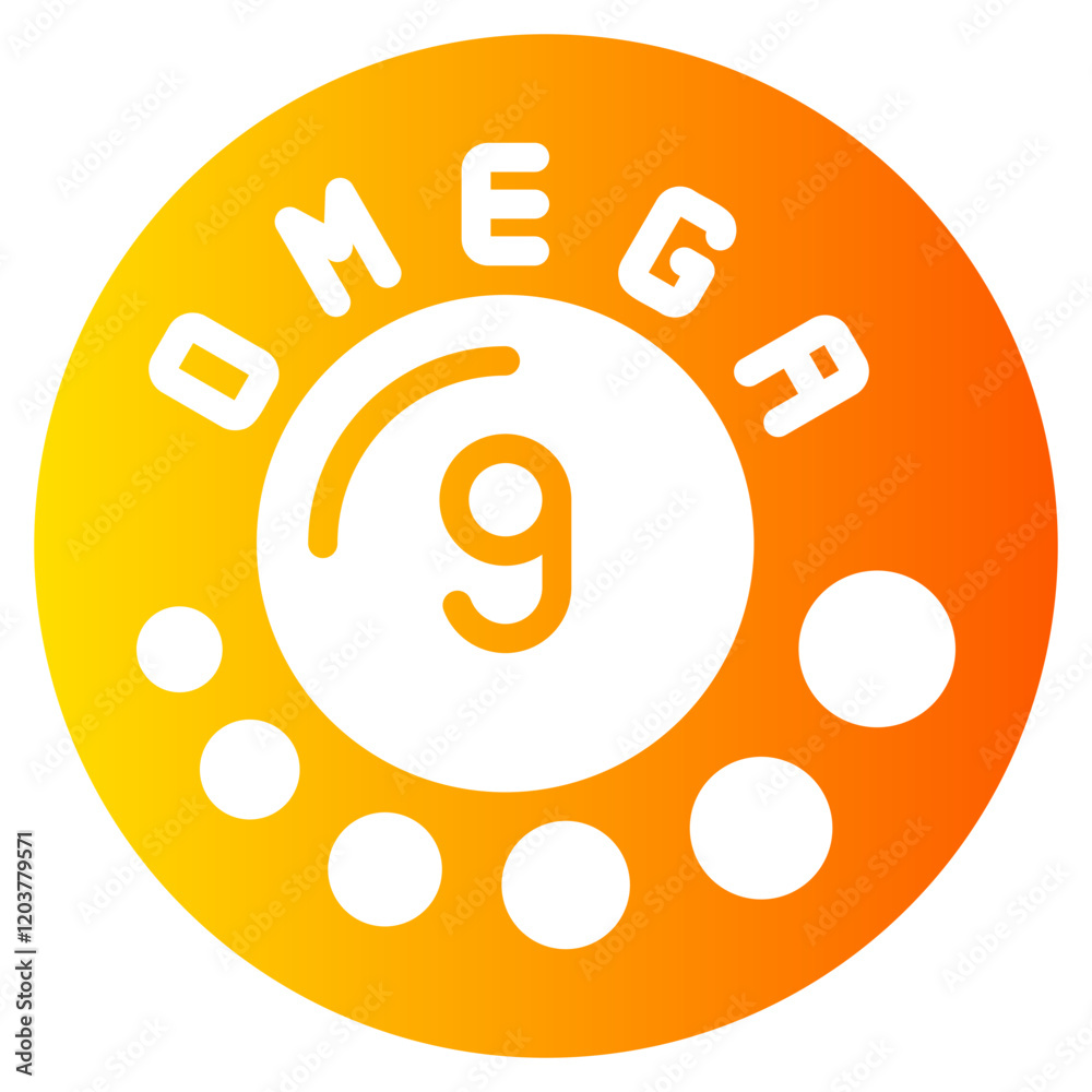omega 9 gradient icon omega 9 gradient icon