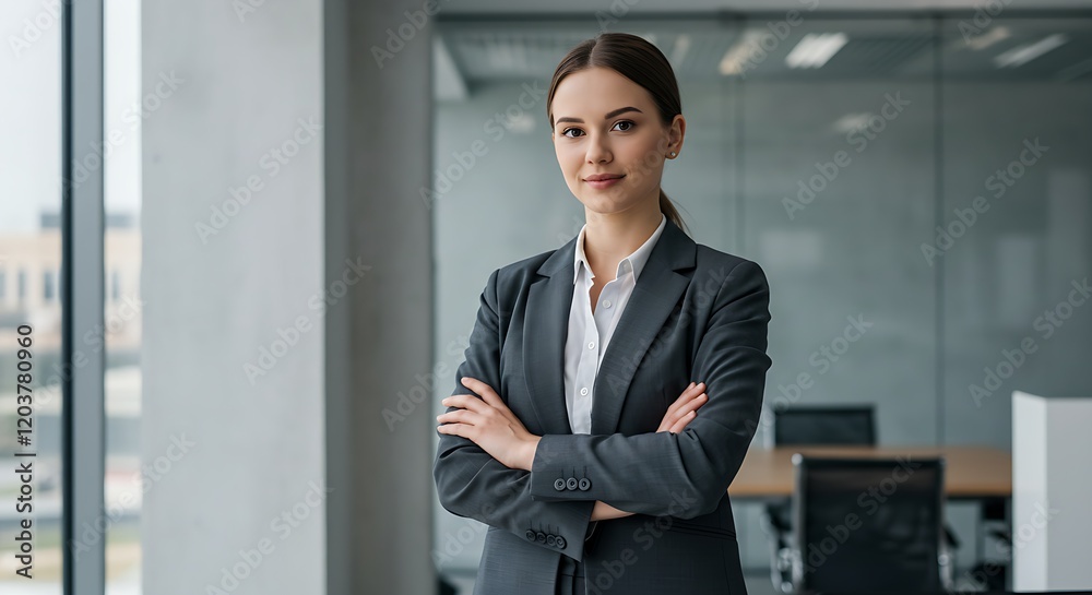 Portrait of a Professional Businesswoman with Confident Expression Generative AI Portrait of a Professional Businesswoman with Confident Expression Generative AI