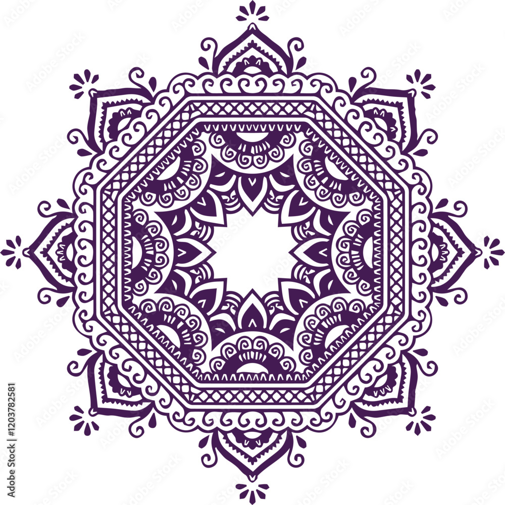 Beautiful flower art and mandala vector design