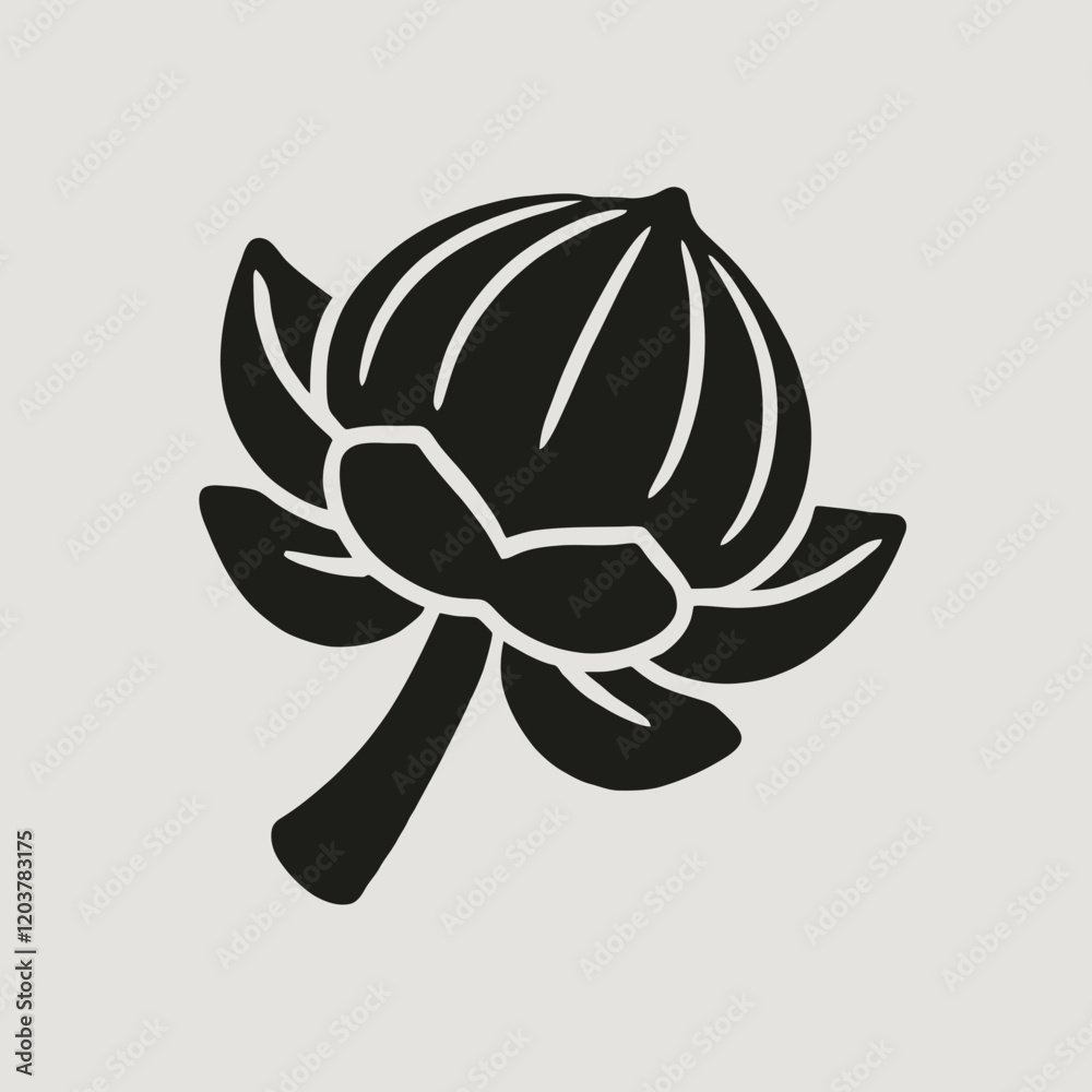Santol silhouette in black on a white background Santol silhouette in black on a white background