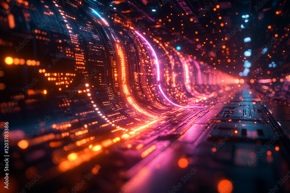Cybernetic Transistor: Data Flow Through a Futuristic Integrated Circuit Cybernetic Transistor: Data Flow Through a Futuristic Integrated Circuit