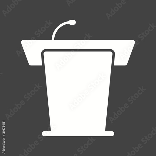 Elections Glyph Inverted illustration.