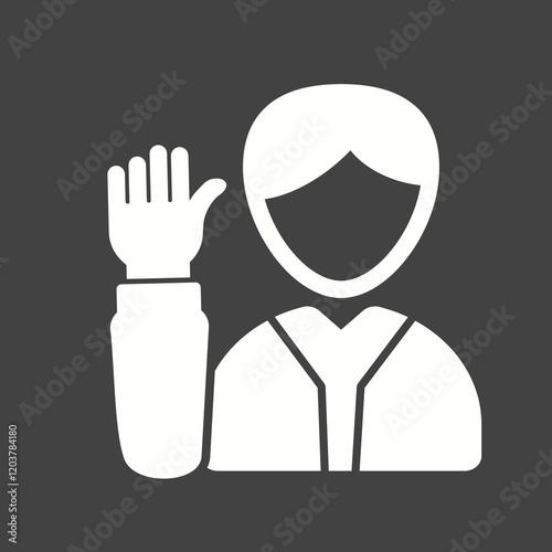 Elections Glyph Inverted illustration.